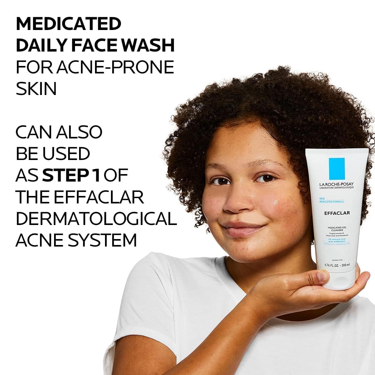 La Roche-Posay Effaclar Medicated Gel Cleanser, 2% Salicylic Acid Cleanser + Lha + Glycerin, Foaming Acne Face Wash, Helps Clear & Prevent Acne Breakouts, Oil Free, Targets Excess Oil : Beauty & Personal Care