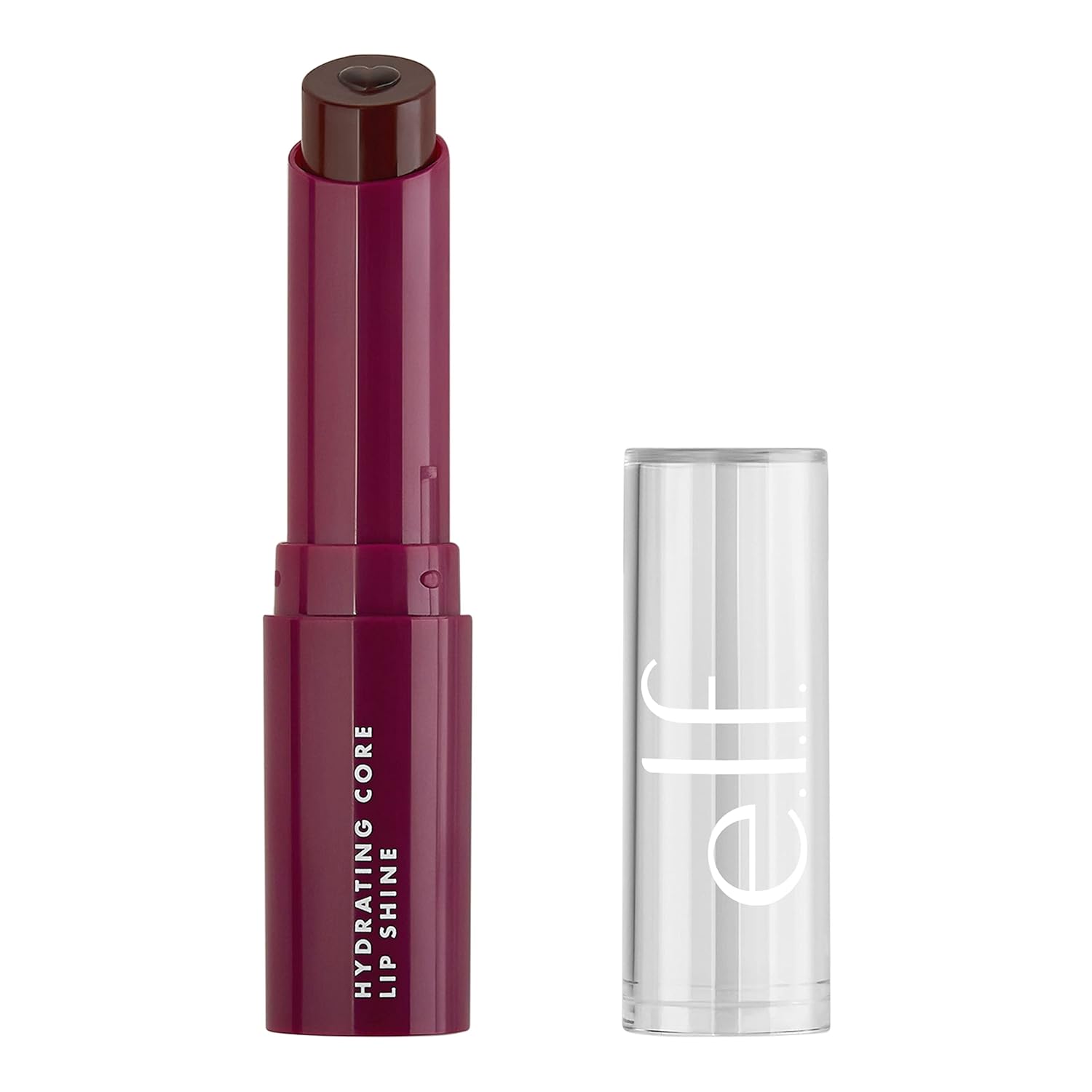 E.L.F. Hydrating Core Lip Shine, Conditioning & Nourishing Lip Balm, Sheer Color Tinted Chapstick, Happy, 0.09 Oz
