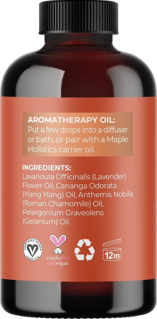 Relaxing Essential Oil Blend For Diffuser - Aromatherapy Blend Of Essential Oils For Diffusers For Home And Travel Stress Support With Lavender Geranium Roman Chamomile And Ylang Ylang Diffuser Oils
