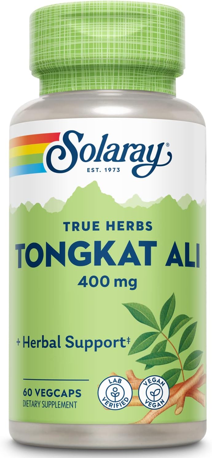 Solaray Tongkat Ali Root 400 Mg Vcapsules, 60 Count (2 Pack)