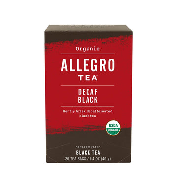 Allegro Tea, Organic Decaf Black Tea Bags, 20 Ct