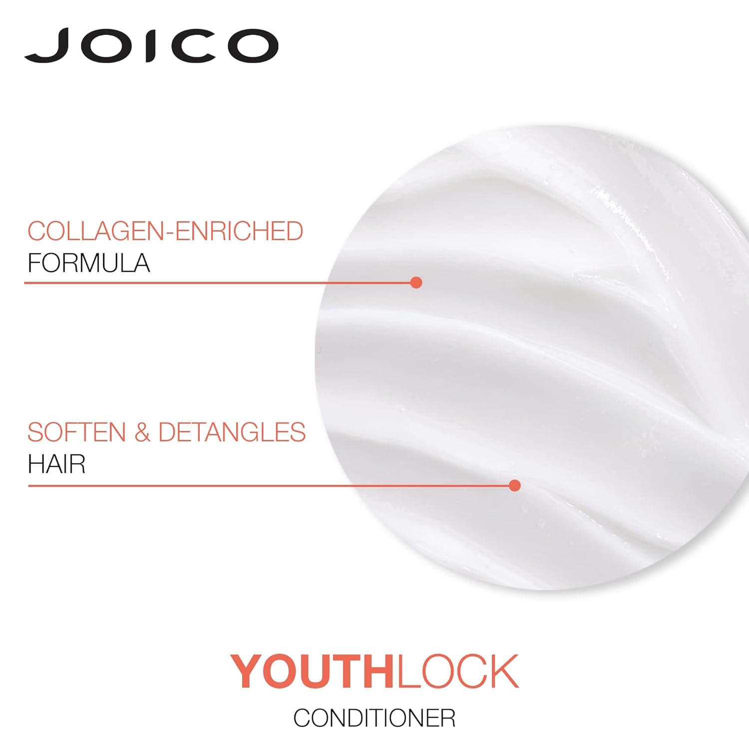 Joico YouthLock Conditioner Formulated With Collagen | Youthful Body & Bounce | Reduce Breakage & Frizz | Soften & Detangle Hair | Boost Shine | Sulfate Free | With Arginine | 1.7 Fl Oz : Beauty & Personal Care