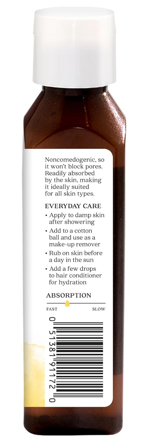 Aura Cacia Natural Skin Care Oil, Balancing Jojoba, 4 Fluid Ounce : Body Oils : Beauty & Personal Care