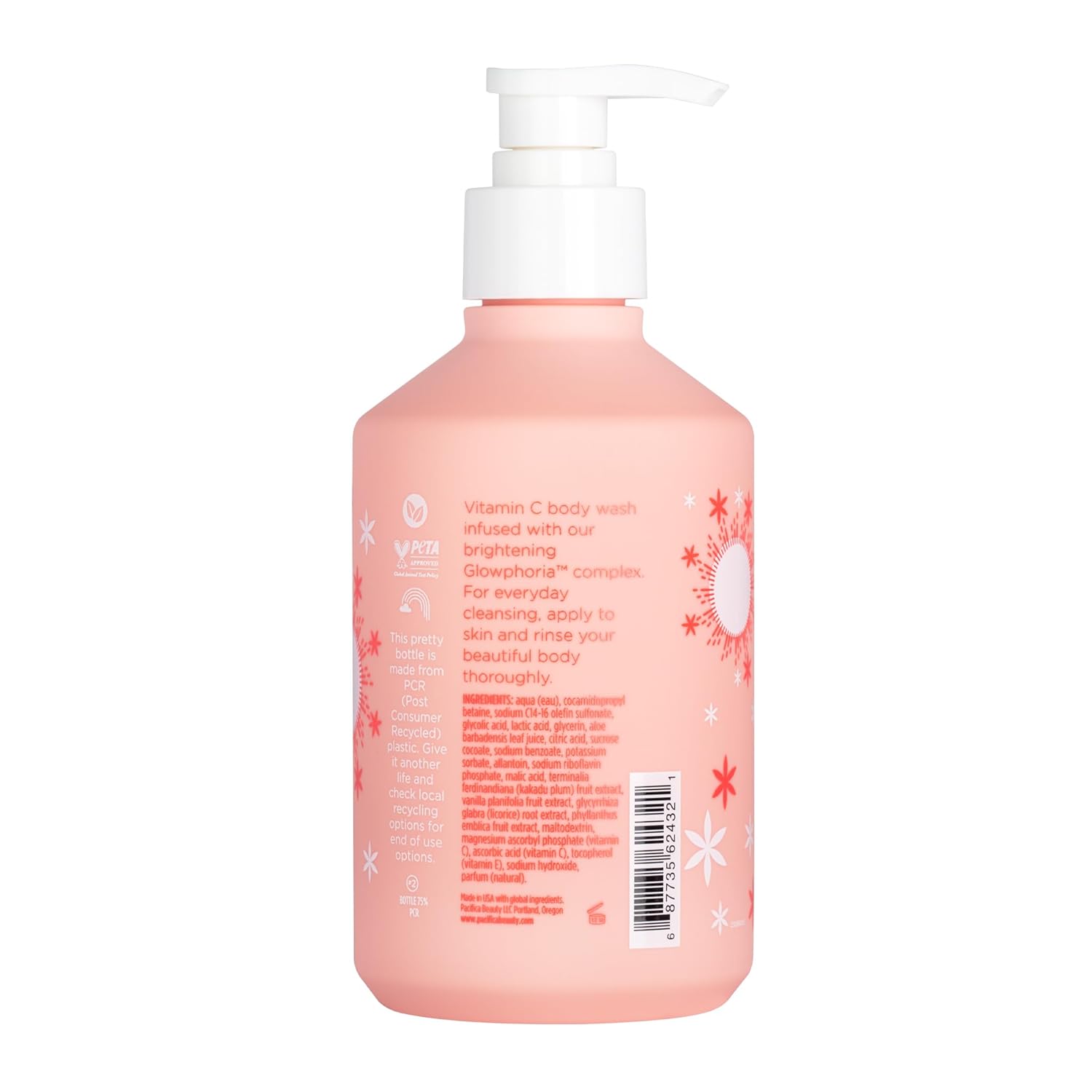 Glow Baby Brightening Body Wash, Vitamin C, Brightening, Dark Spots, Hydrating, Glowing Skin, Shower Gel, Niacinamide, Mineral Oil Free, Vegan : Beauty & Personal Care