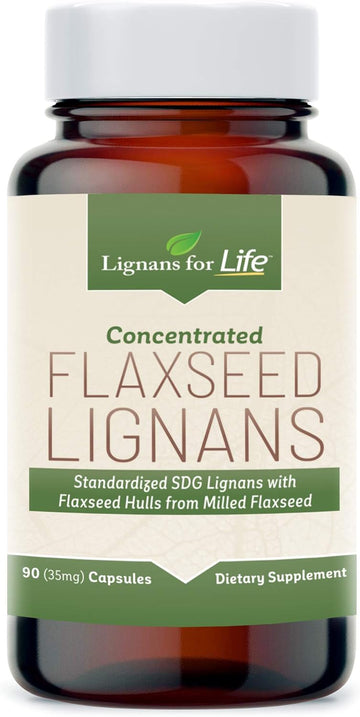 Lignans For Life Flaxseed Lignans For Dogs & People - Support Immune System, 35Mg - 90 Capsules, Flax Seed Capsules, Nutritional Flaxseed Supplements, Flax W/High Fiber - Flaxseed Vitamins
