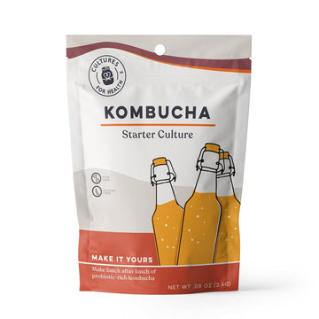 Cultures for Health Dehydrated SCOBY Kombucha Starter | DIY Fizzy Fermented Tea Probiotic Drink | Heirloom Culture Makes Limitless Batches | Dairy Free Gluten Free Vegan Superfood | pH Strips Included