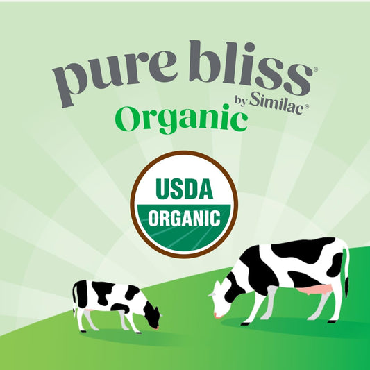 Pure Bliss by Similac Organic* Infant Formula, Easy to Digest, USDA-Certified Organic, Ready to Feed, 32-fl-oz Bottle, Pack of 6