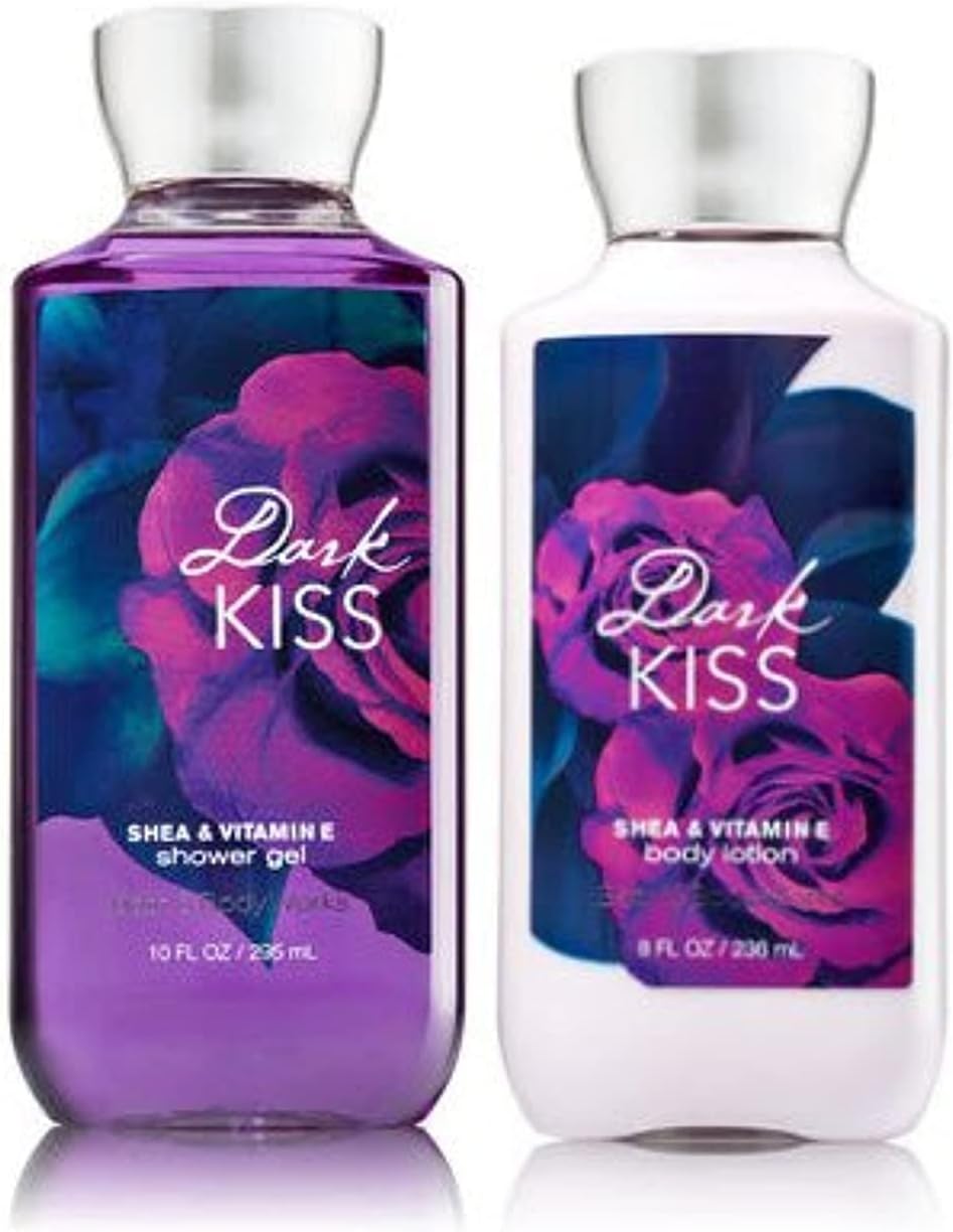 Bath And Body Works Lotion And Shower Gel, Dark Kiss, 2 Pc Gift Set