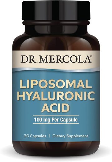 Dr. Mercola Liposomal Hyaluronic Acid, 30 Servings (30 Capsules), 100 Mg Per Capsule, Dietary Supplement, Promotes Skin Appearance, Non-Gmo