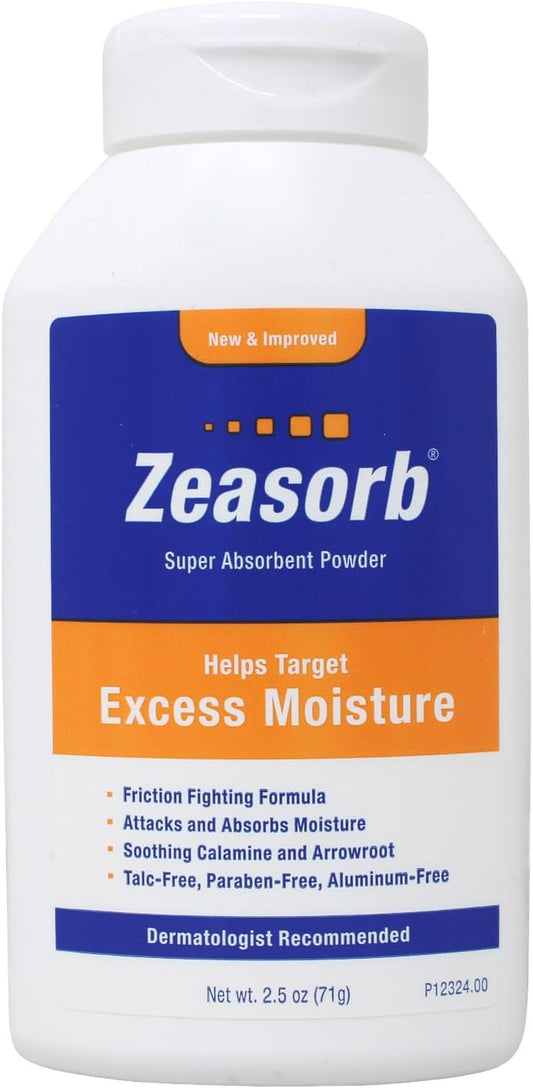 Zeasorb Prevention Super Absorbent Powder - 2.5 oz, Pack of 6