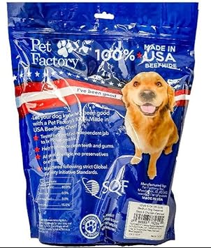 Pet Factory 100% Made In Usa Beefhide 6-7" Assorted (Bones & Rolls) Dog Chew Treats - Beef & Chicken Flavor, 10 Count/1 Pack