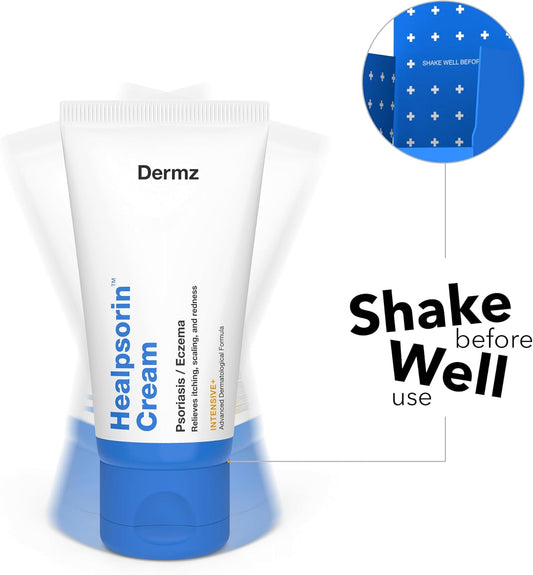 Healpsorin Eczema Cream. Hydrocortisone Free Psoriasis Cream For Skin. Helps With Dermatitis & Itchy, Dry & Flaky Skin. 50Ml