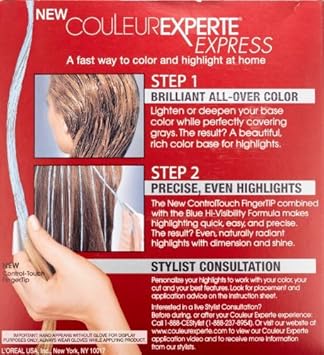 L'Oreal Paris Couleur Experte 2-Step Home Hair Color and Highlights Kit, Toasted Coconut : Chemical Hair Dyes : Beauty & Personal Care