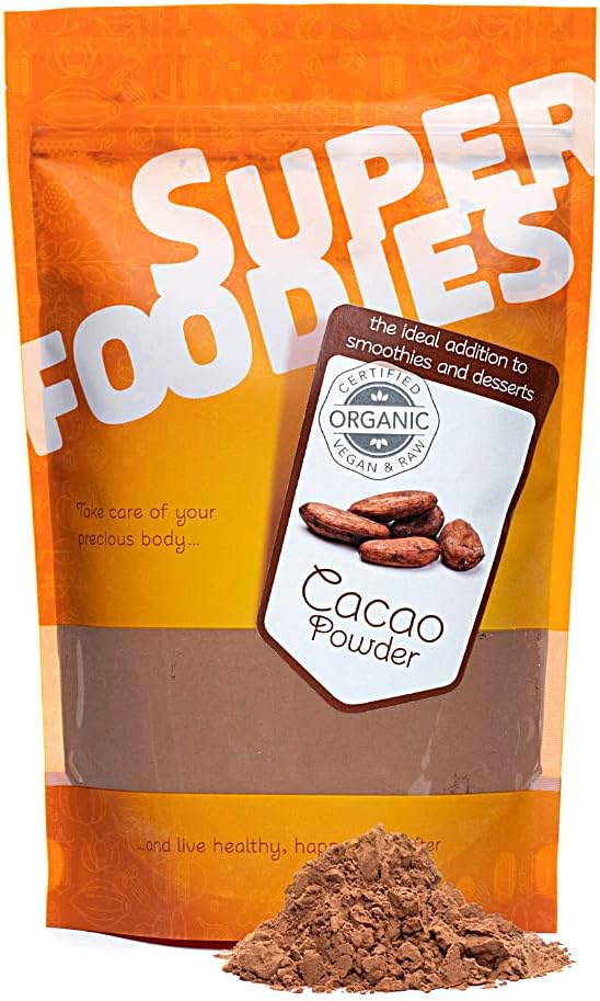 Superfoodies Pure Raw Cacao Powder 250G - Organic, Made From Superior Criollo Beans - No Sugar