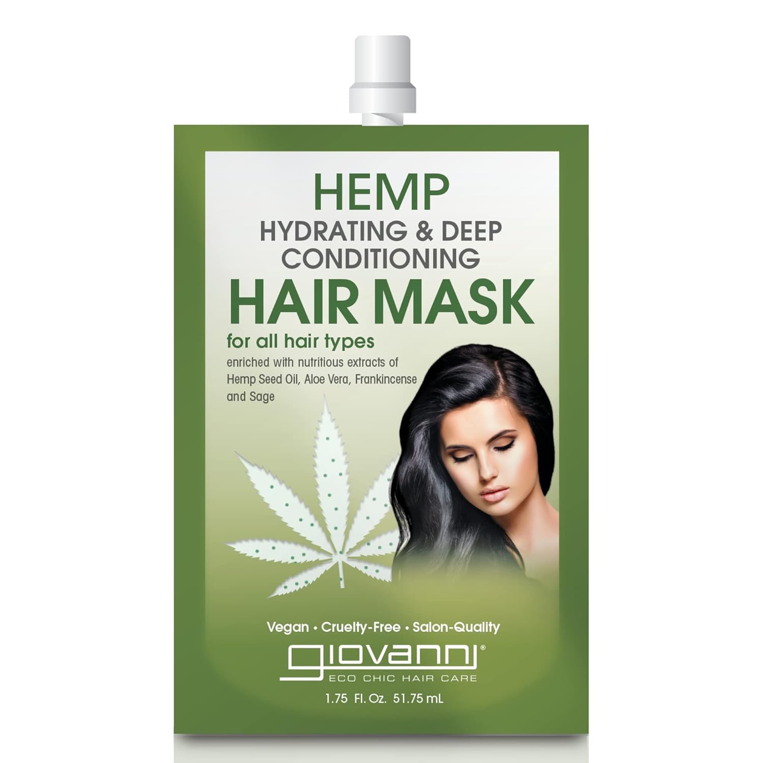 Giovanni Hemp Hydrating Deep Conditioning Hair Mask - For Dry, Damaged Hair, Hemp Seed Oil, Aloe Vera, & Frankincense, Helps Moisturize & Revitalize Damaged Hair, No Parabens - 1.5 Oz (12 Pack)