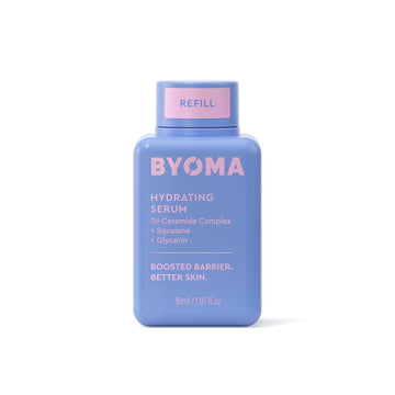 Byoma Hydrating Serum Refill - Barrier Repair Serum - Moisturizing Face Serum With Squalane, Glycerin & Ceramides For Glowing, Dewy Skin - Hydrating Facial Serum For Dry Skin - 1.01 Fl. Oz Refill