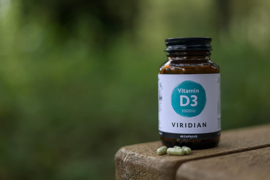Viridian - Vitamin D3 2000Iu - 60 Caps | Contributes To Normal Bones, Teeth, Muscle Function & Immunity | Vegan Form Of Vitamin D | High Strength Dosage | Nutritionist Formulated