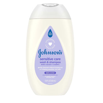 Johnson'S Daily Moisturizing 2-In-1 Body Wash And Shampoo For Dry, Sensitive Skin, Lightly Scented, Tear-Free, Hypoallergenic, 13.6 Fl. Oz