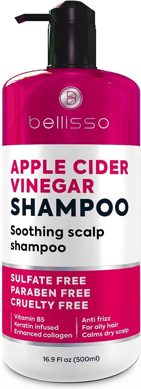 Apple Cider Vinegar Shampoo - Sulfate Paraben and Silicon Free Anti Dandruff Product for Women and Men - Deeply Moisturizing Formula - Dry Scalp Treatment for Oily Hair – Professional Grade Products