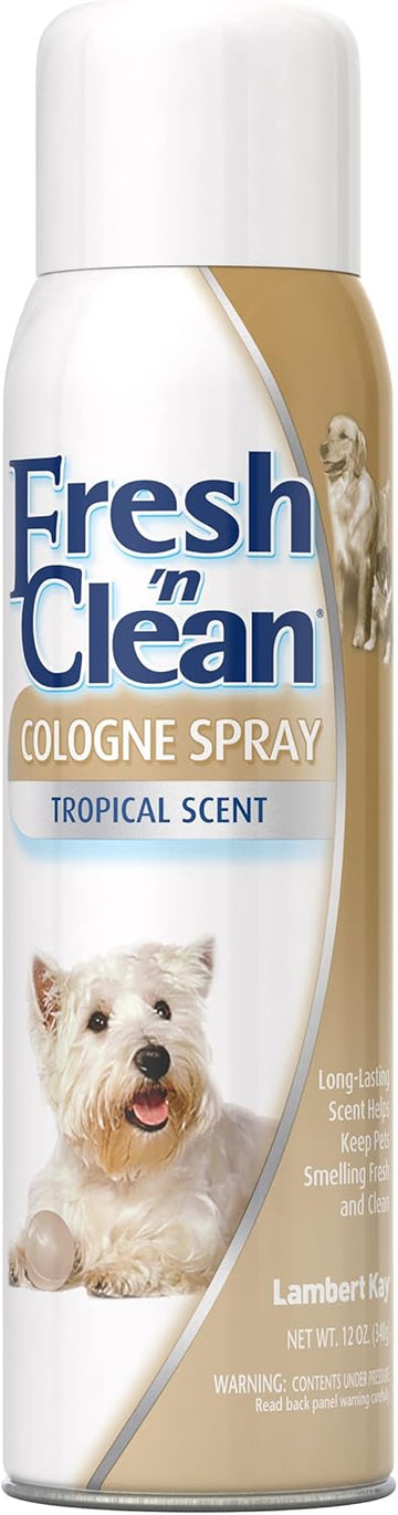 Lambert Kay Petag Fresh ’N Clean Cologne Spray - Deodorizer Perfume Spray For Puppy And Dog Grooming - Tropical Scent - 12 Oz