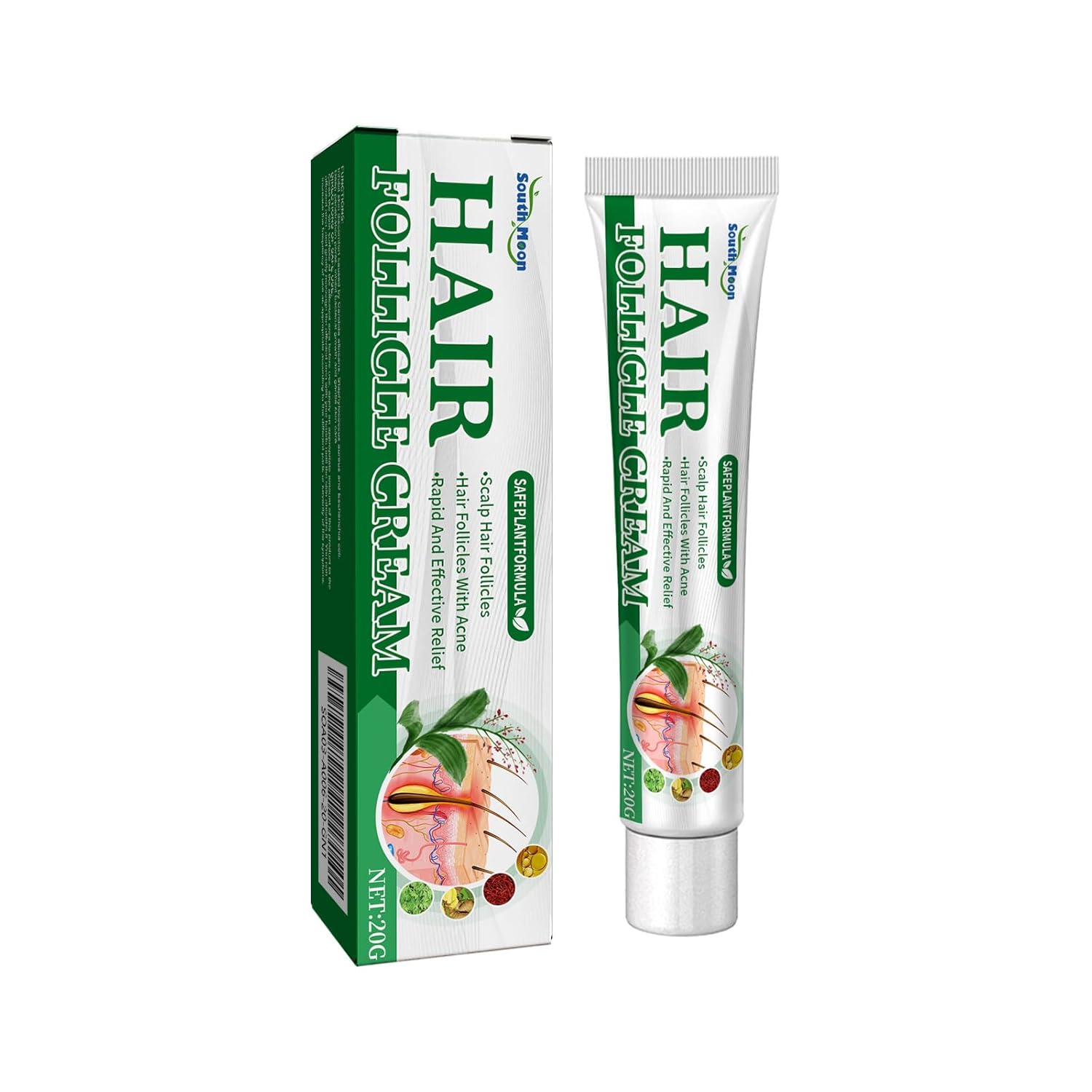 Skin Care Hair Follicle Care on Back - Relief-Hair Follicle Cleansing for Skin Care Accessories, Green, EinheitsSize