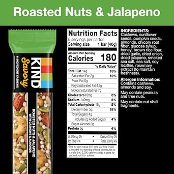 Kind Bars, Roasted Nuts & Jalapeno, 6 Count