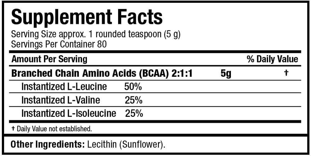 ALLMAX Nutrition BCAA 2:1:1 Powder, Amino Acid Supplement for Muscle Recovery, Unflavored, 400 Gram (Pack of 1) : Health & Household