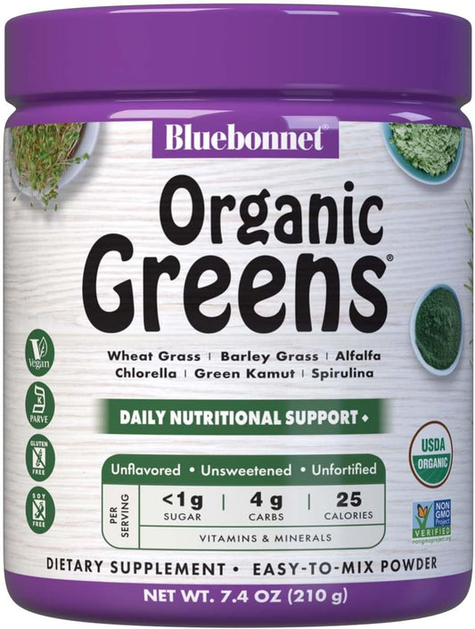 Bluebonnet Nutrition Super Earth Organic, Green Powder, 7.4 Oz