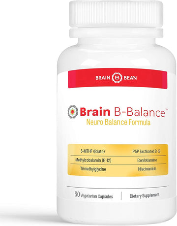 Brain B Balance: Methylated Multivitamin - Methylated B Complex Neurobalance Formula - Methylfolate Supports Mood.Mind.Memory - 60 Vegan Capsules