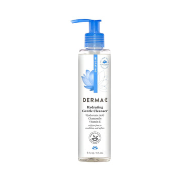Derma-E Hydrating Gentle Cleanser With Hyaluronic Acid – Moisturizing Facial Cleanser Tones, Moisturizes & Improves Skin Texture – Gently Exfoliating Face Wash, 6 Fl Oz