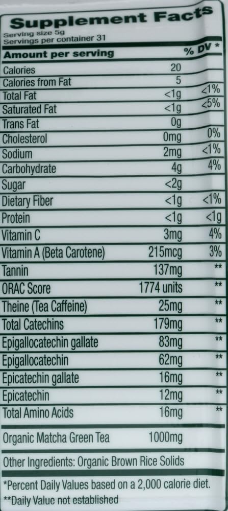 Bulk Saver Pack 2X5.5 Oz : Green Foods Organic Matcha Green Tea