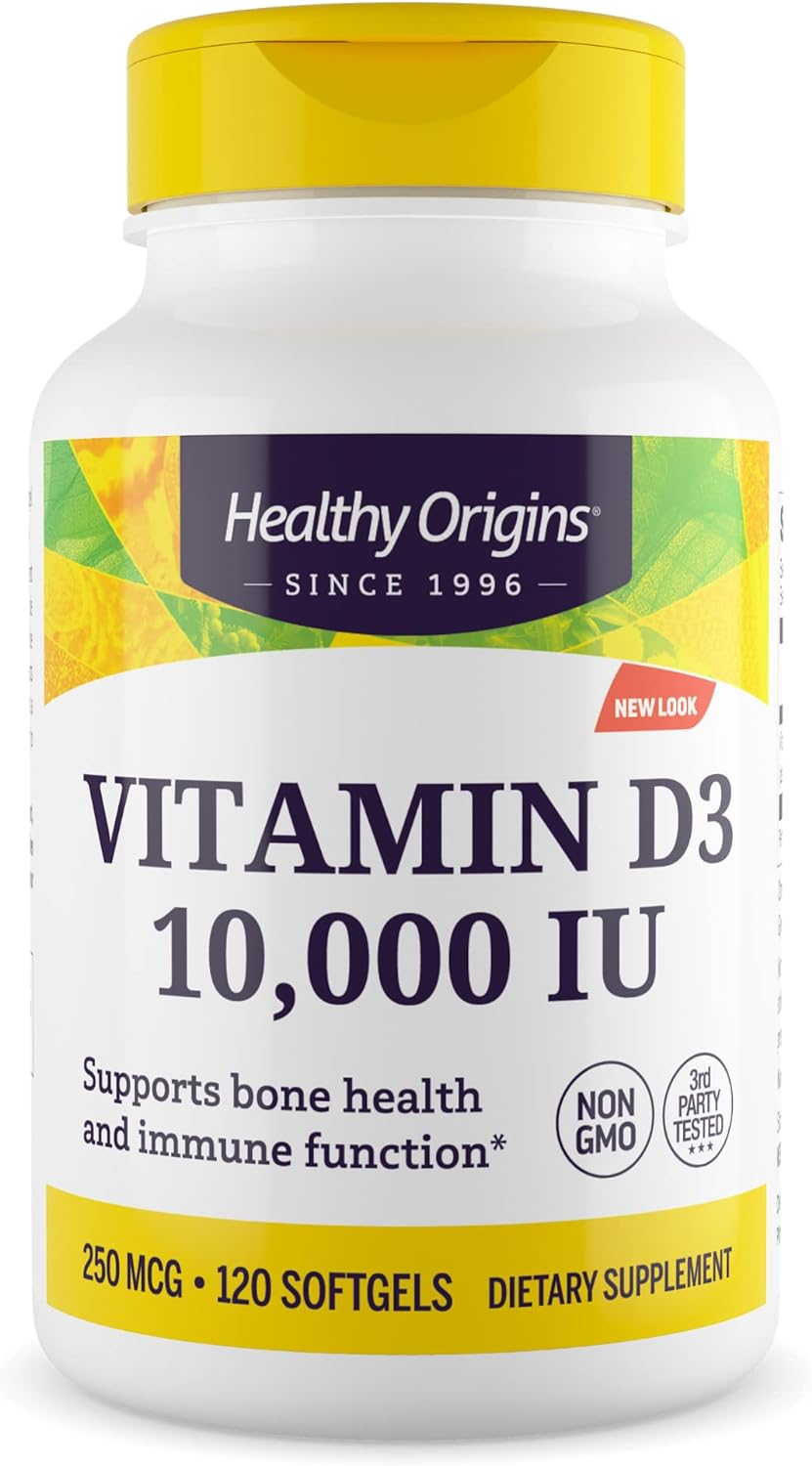 Healthy Origins Vitamin D3 - 10000 IU - 120 Softgels