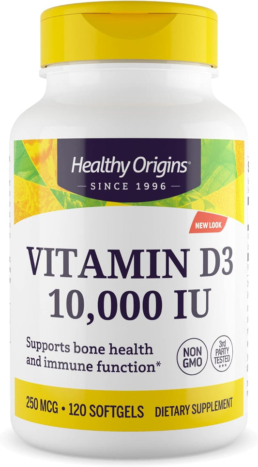 Healthy Origins Vitamin D3 - 10000 IU - 120 Softgels