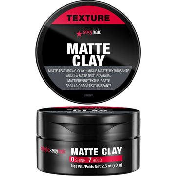 Sexyhair Style Matte Clay Matte Texturizing Clay | Separates, Defines And Molds | Helps Tame Unruly Ends | Washes Out Easily
