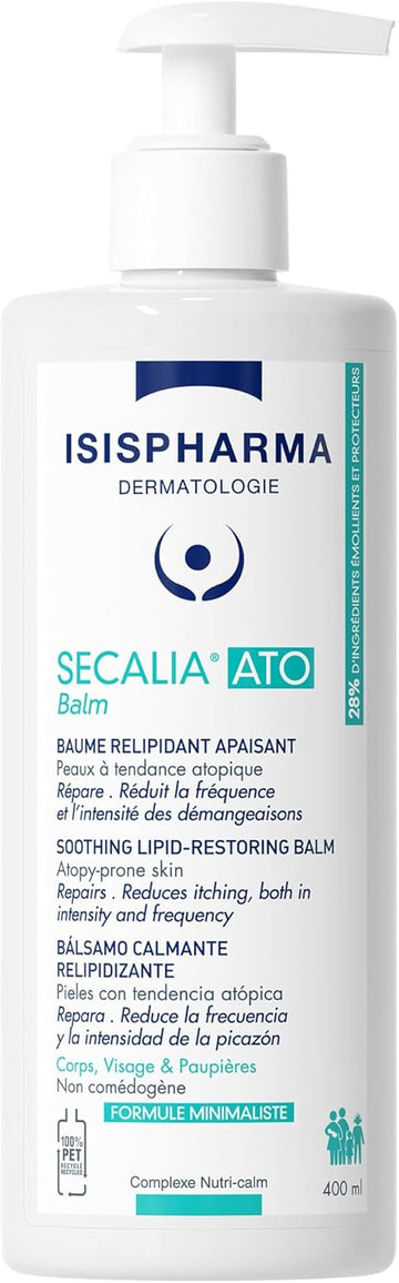 Isispharma Secalia Ato Balm 400 Ml - Body Lotion For Dry Skin With An Atopic Tendency - Reduces The Frequency And Intensity Of Itching - Body Lotion Lipid-Replenishing Fluid Balm - Made In France