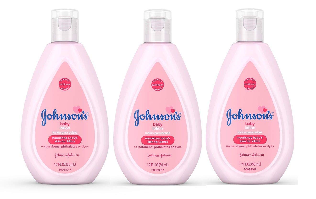 Johnson's Baby Lotion Travel Size 1.7 oz (50ml) - Pack of 3