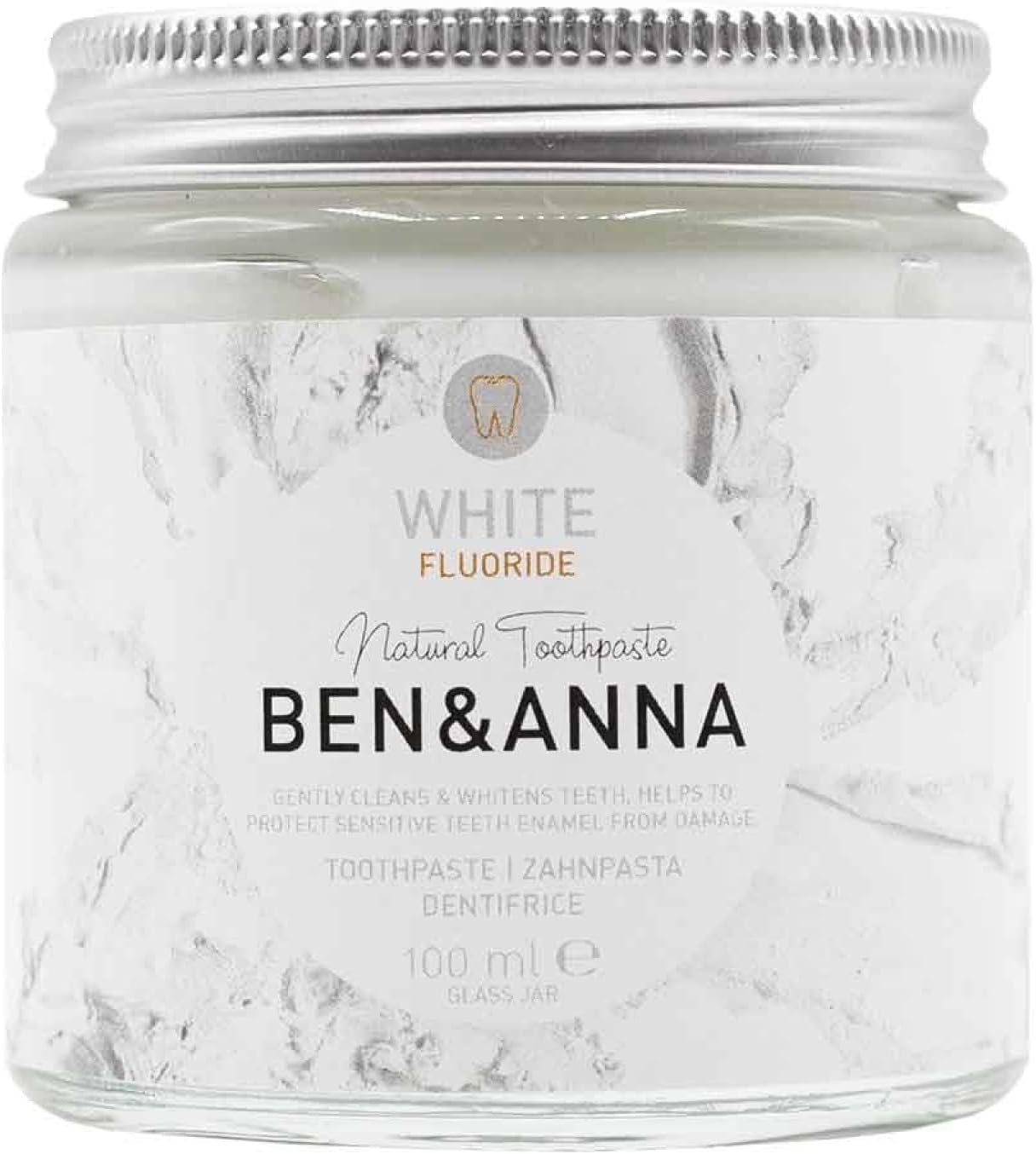 Ben & Anna Natural Toothpaste - White (With Fluoride)