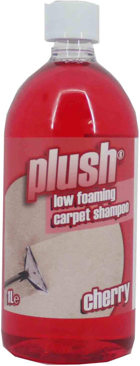 Carpet Shampoo Cleaner & Odour Deodoriser 1L Plush (CHERRY) :Grocery