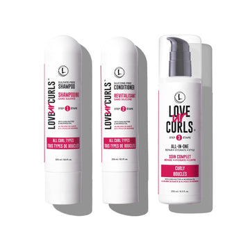 Love Ur Curls - Shampoo & Conditioner Set With All In One Curl Cream Styler For Curly Hair, 3 Step System For Repair And Moisturizing