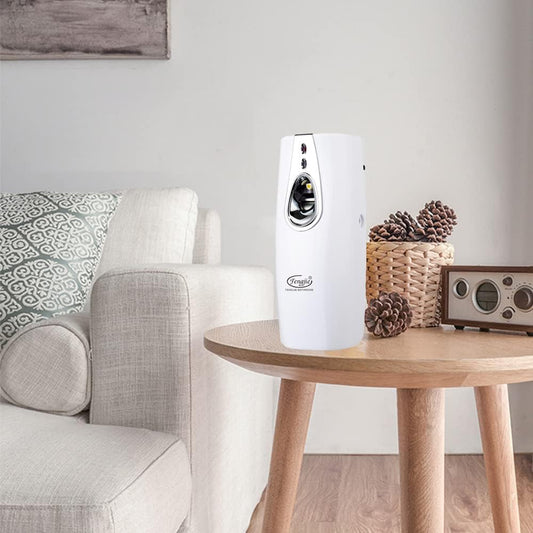 Air Fresheners Spray, FENGJIE Automatic Air Freshener Spray Dispenser, Compatible with 300ml Universal Air Freshener Refills Can of Size 5.51"x 2.6", Wall Mounted/Stand Refill Aerosol Spray