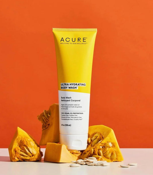 Acure Ultra Hydrating Body Wash | 100% Vegan | With Argan Oil & Pumpkin Seed Oil - 8 Oz