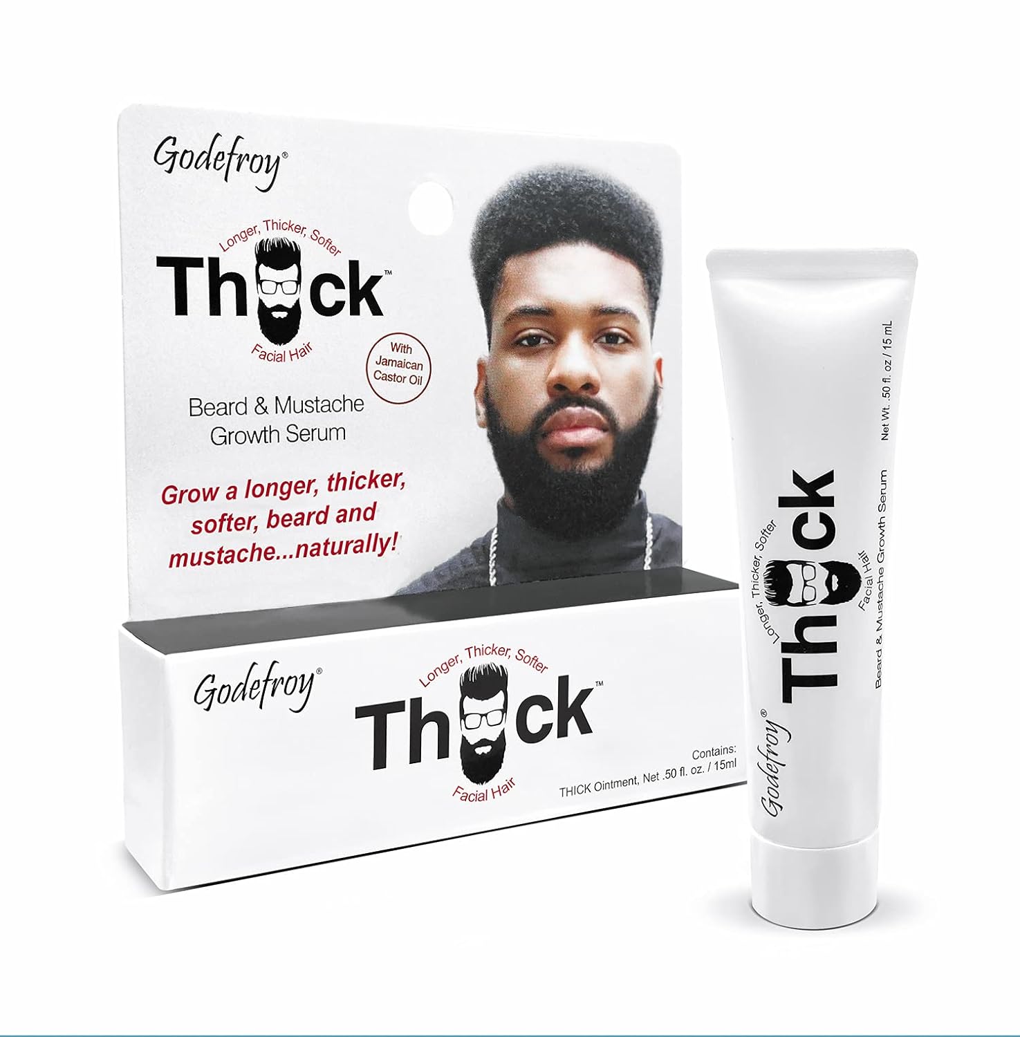 Godefroy Thick Beard And Mustache Growth Serum, 15 Ml : Beauty & Personal Care