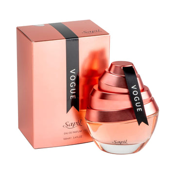 Sapil Vogue Eau De Parfum For Women – Long-Lasting Amber Floral Perfume With Almond, Coffee, Jasmine & Vanilla –3.4 Oz (100Ml)–Dubai Fragrance For Women–Elegant & Uplifting Scent For Special Occasions