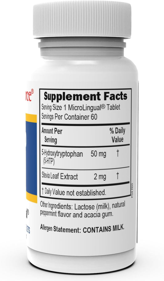 Superior Source 5-HTP (5-hydroxytryptophan) 50 mg, Quick Dissolve MicroLingual Tablets, 60 Ct, Neurotransmitter Support, Supports Restful Sleep, Non-GMO