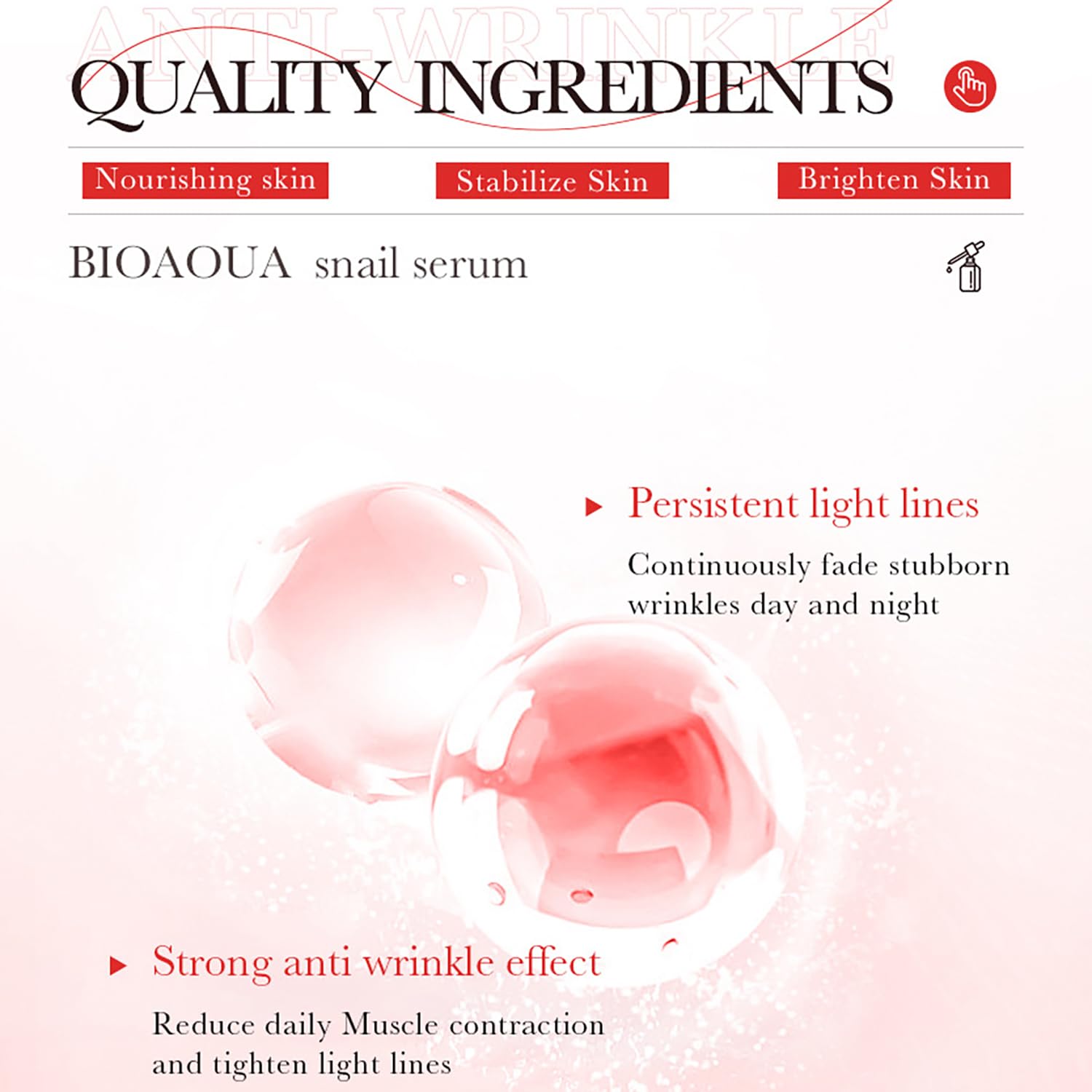 Bioaqua Snail Essence Facial Serum Collagen Protein Nourishing Skin Anti-Wrinkles Moisturizing Smooth Face Skin Care 30Ml / 1Fl.Oz : Beauty & Personal Care