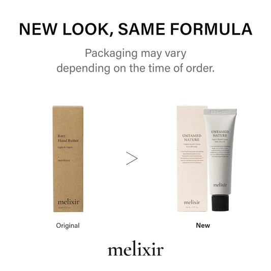 Melixir Bare Hand Cream #Untamed Nature - Calming Forest Scented Repair Hand Lotion Travel Size, Vegan Hand Cream For Dry Hands, Shea Butter Hand Cream