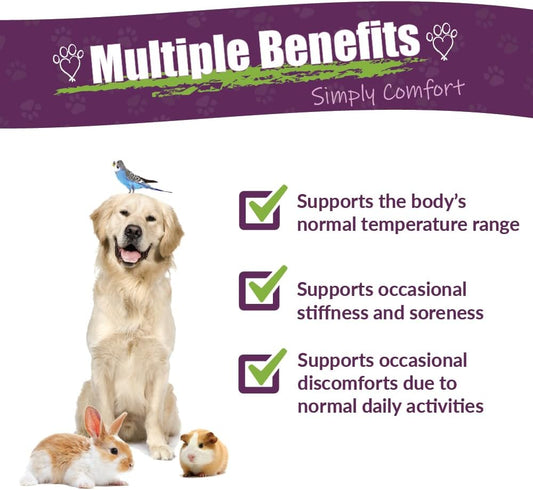 Amber Naturalz Petizol Simply Comfort Herbal Supplement For Dogs, Bird, Rabbit | Support For Occasional Discomforts And Normal Body Temperature | 4 Fluid Ounce Glass Bottle | Manufactured In The Usa