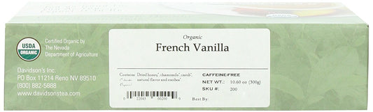 Davidson'S Organics, French Vanilla, 100-Count Unwrapped Tea Bags