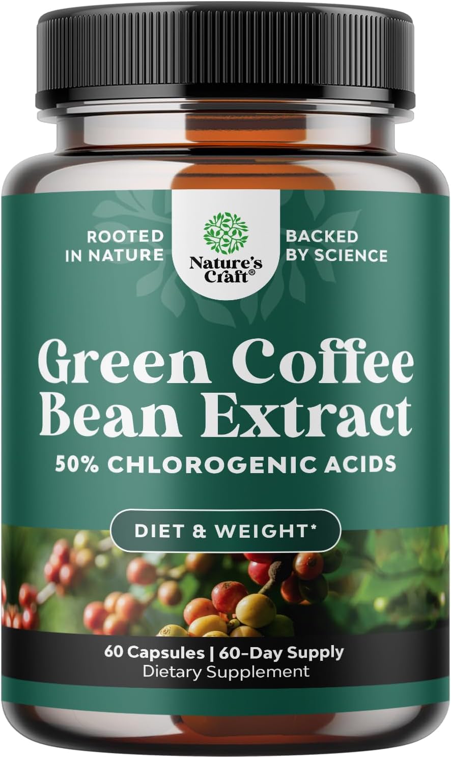 Green Coffee Bean Extract For Weight Loss - Natural Appetite Suppressant For Weight Loss For Women - Herbal Fat Burners For Women And Men For Weight Loss Support And Improved Daily Energy And Immunity