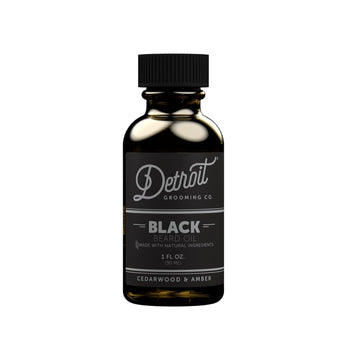 Detroit Grooming Beard Oil | Hydrating & Nourishing Formula With Vitamin | Cedarwood & Amber • Black (1 Oz)